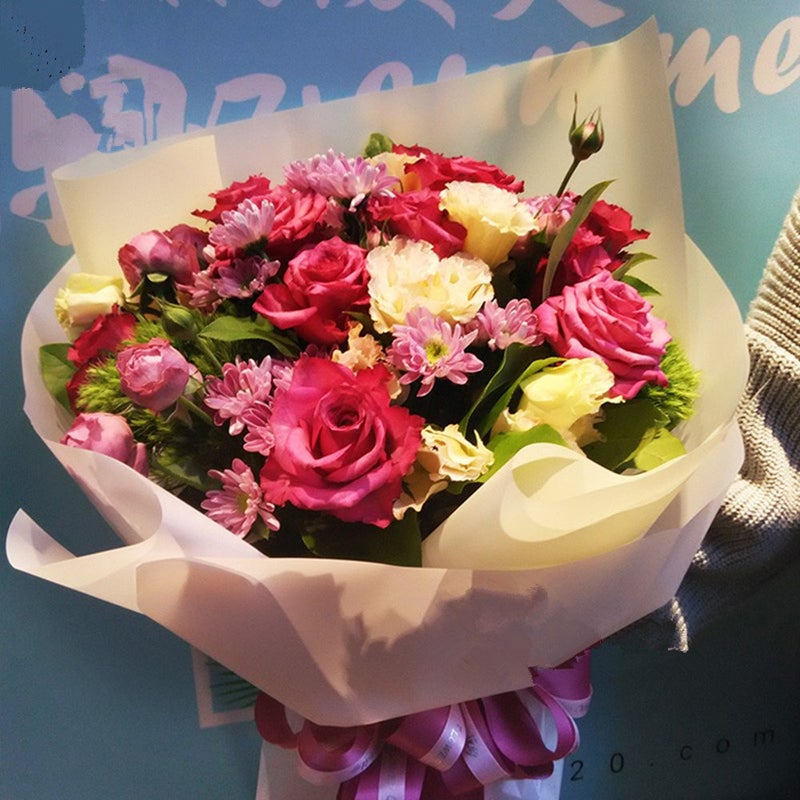 BBJ WRAPS Korean Style Flower Wrapping Paper Floral Bouquet Gift Packaging Supplies Multi Colors 20 Counts (Emerald) - Image 5